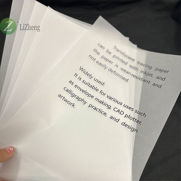 787*1092mm 70gsm 200gsmA4 A3 बड़ी शीट ट्रेसिंग ड्राइंग पारभासी पेपर कैड ड्राइंग के लिए ट्रेसिंग पेपर